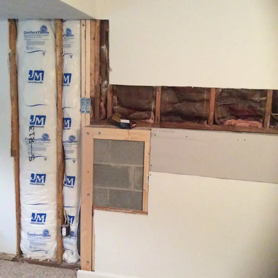 Wall insulation replacement during Structural Drying in Laketon